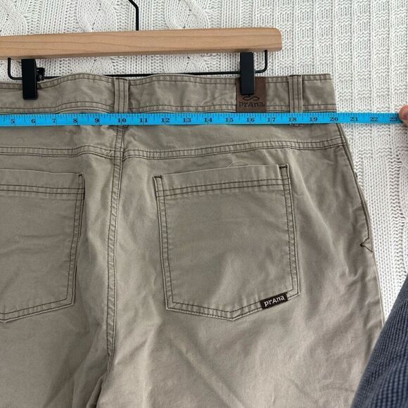 prAna Pants Mens 40x30 TUCSON Khaki Canvas Performance Stretch Slim Hiking Pants - Picture 5 of 10